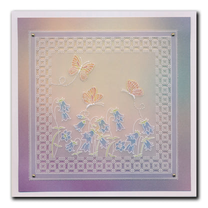 Linda's 123 - Dandelion, Corn & Harebells A4 Square Groovi Plate