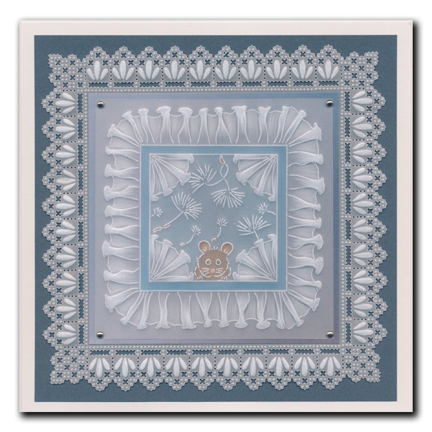 Linda's 123 - Dandelion, Corn & Harebells A4 Square Groovi Plate