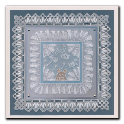 Linda's 123 - Dandelion, Corn & Harebells A4 Square Groovi Plate