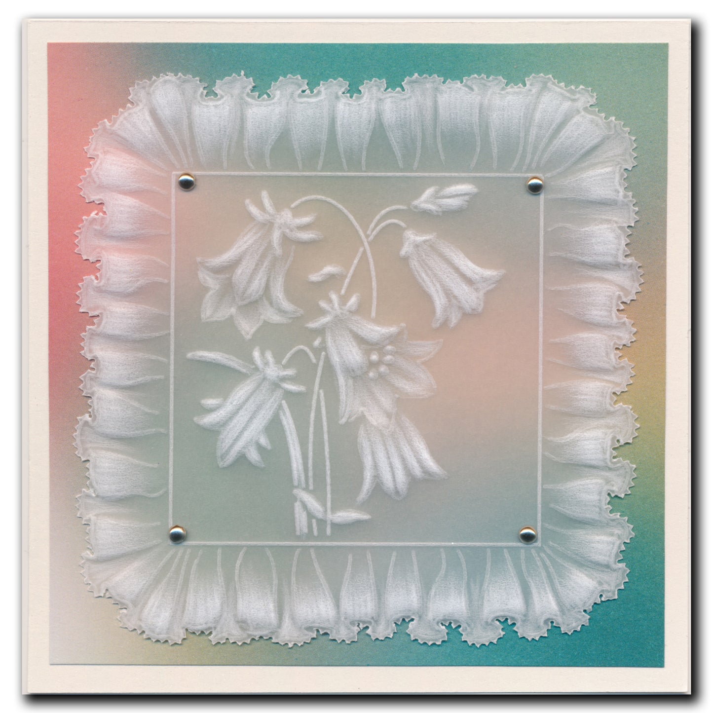 Linda's 123 - Dandelion, Corn & Harebells A4 Square Groovi Plate