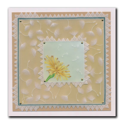 Linda's 123 - Dandelion, Corn & Harebells A4 Square Groovi Plate