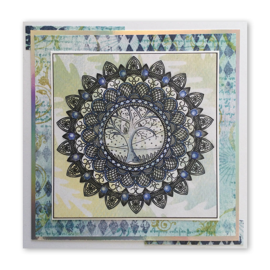 Barbara's SHAC Mandala & Sentiments A5 Stamp & Mask Set