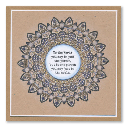 Barbara's SHAC Mandala & Sentiments A5 Stamp & Mask Set