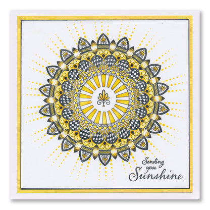 Barbara's SHAC Mandala & Sentiments A5 Stamp & Mask Set