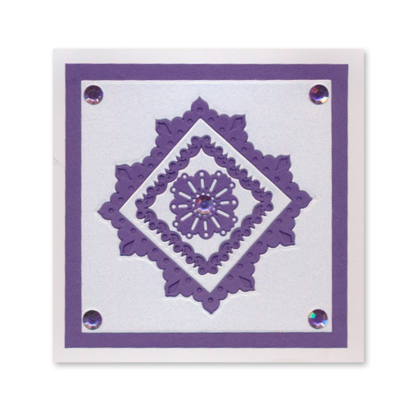 Mini Mandala Squares Set 4 Clarity Fresh Cut Die