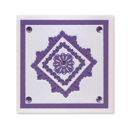 Mini Mandala Squares Set 4 Clarity Fresh Cut Die