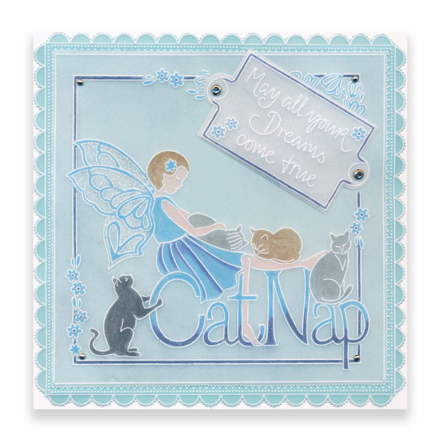 Mel's Cat Nap A5 Square Groovi Plate