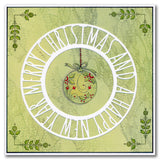 Christmas Sentiments & Holly Aperture Framer Die Collection