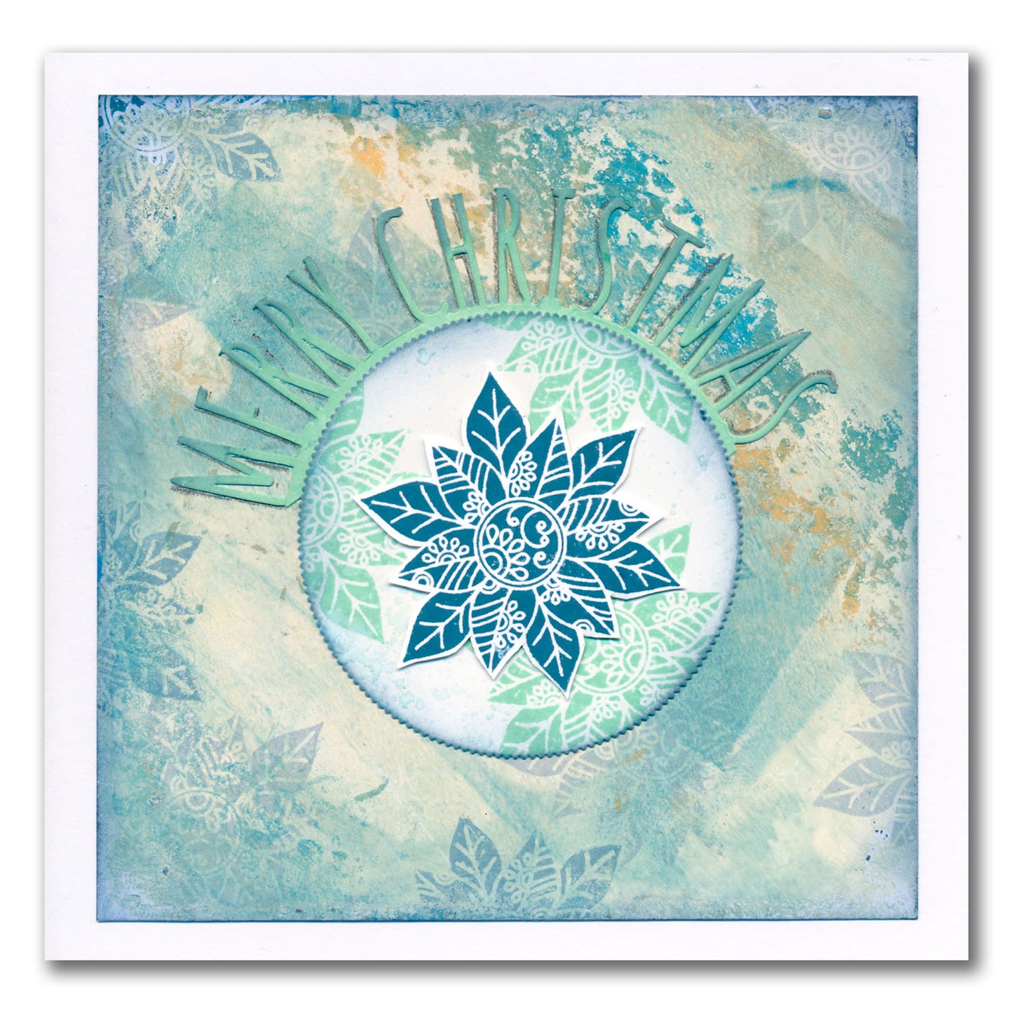Christmas Sentiments & Holly Aperture Framer Die Collection