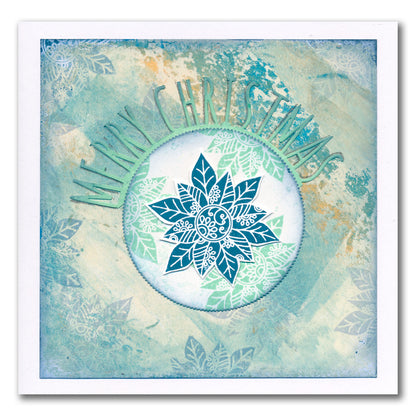 Christmas Sentiments & Holly Aperture Framer Die Collection