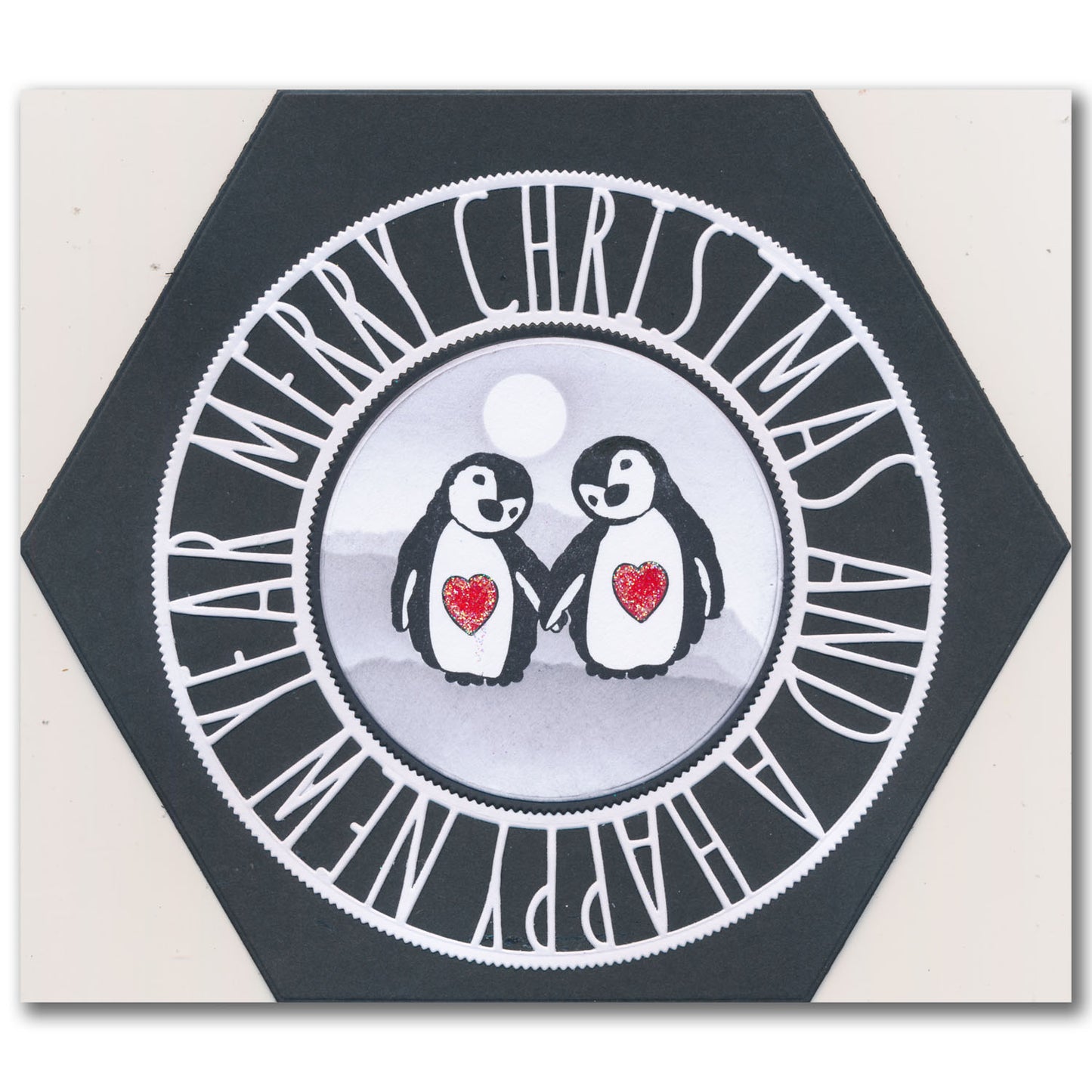 Christmas Sentiments & Holly Aperture Framer Die Collection