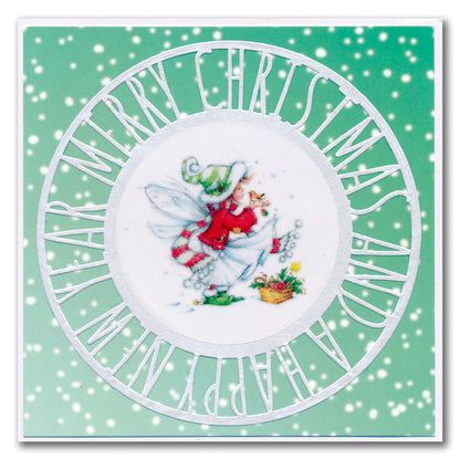 Christmas Sentiments & Holly Aperture Framer Die Collection