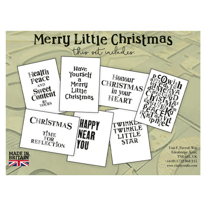 Set 04 - Quotes - Merry Little Christmas - Printed Postcards