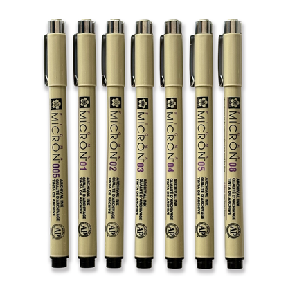 Micron Pen Set of 7