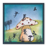 Toadstool Outline & Whimsical Miniatures A6 Stamp & Mask Duo