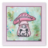 Toadstool Outline & Whimsical Miniatures A6 Stamp & Mask Duo