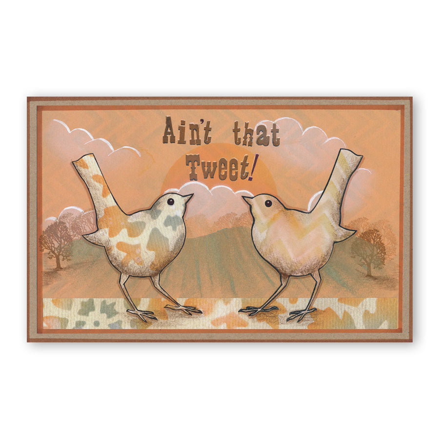 Bird Outline A6 Stamp & Mask Set