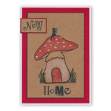 Toadstool Outline & Whimsical Miniatures A6 Stamp & Mask Duo