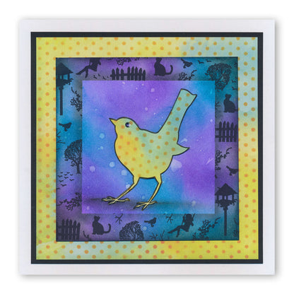 Bird Outline A6 Stamp & Mask Set