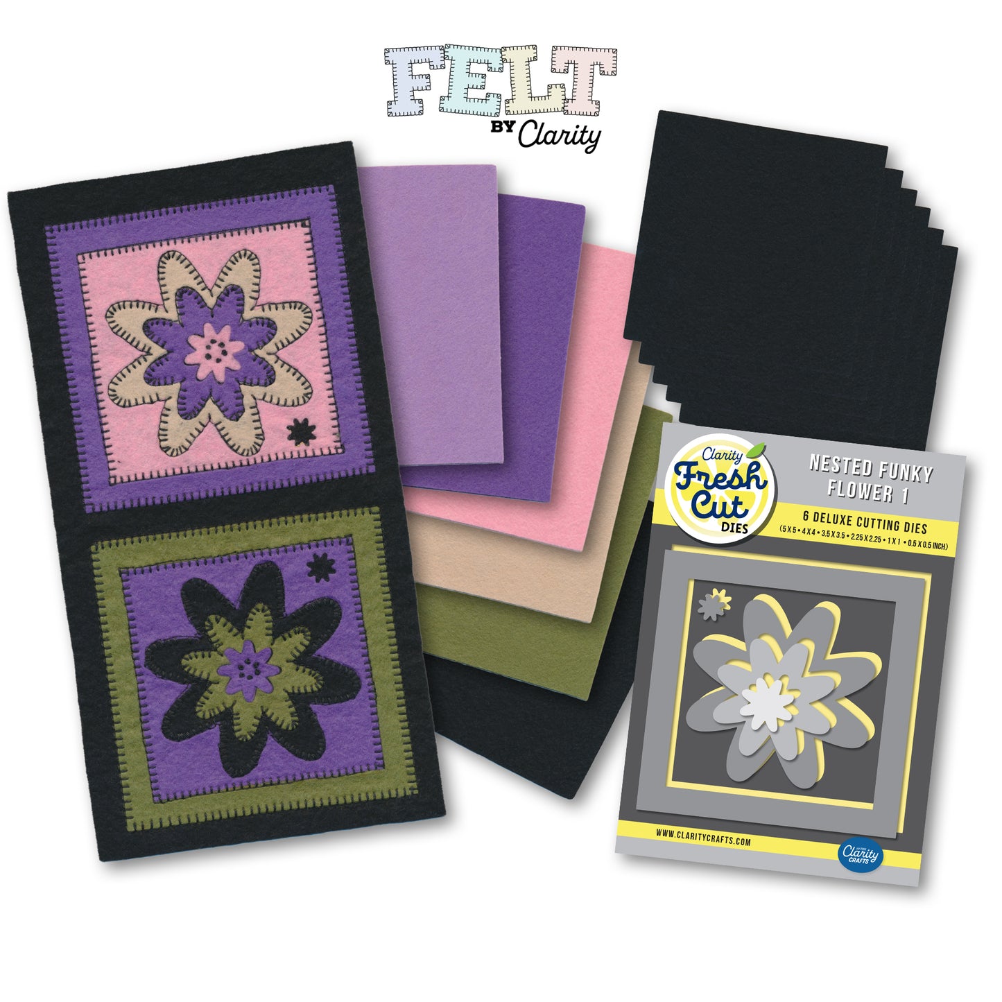 Felt by Clarity - Funky Flower 1 Tile Kit