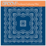 Nested Squares Lace Doily Frames A5 Square Groovi Plate