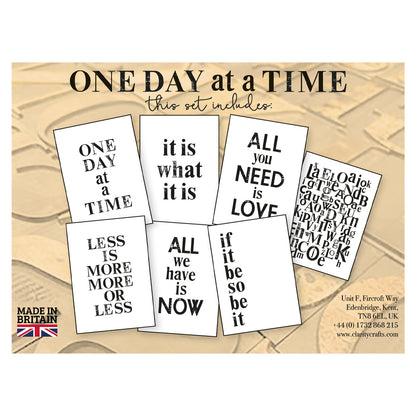 Set 01 - Quotes - One Day at a Time - Printed Postcards
