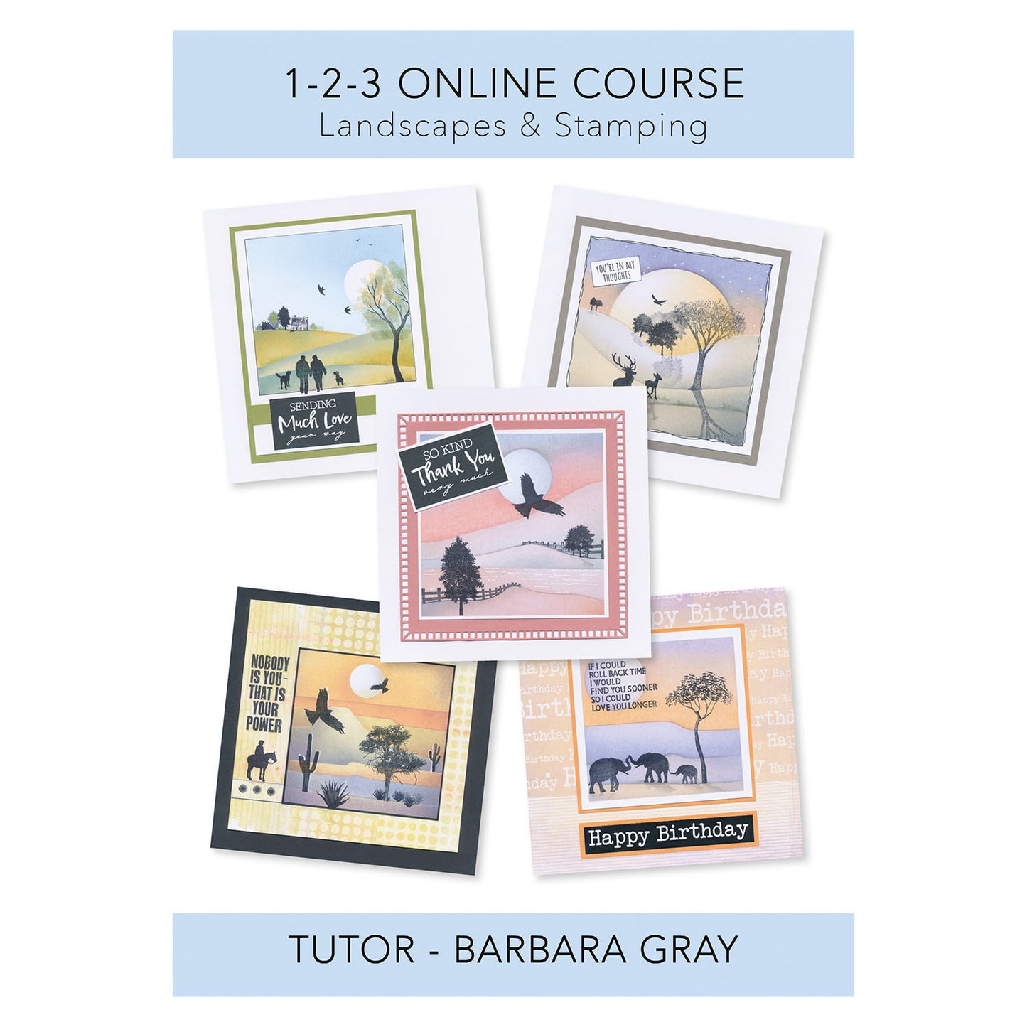 1-2-3 Online Course: Landscapes & Stamping