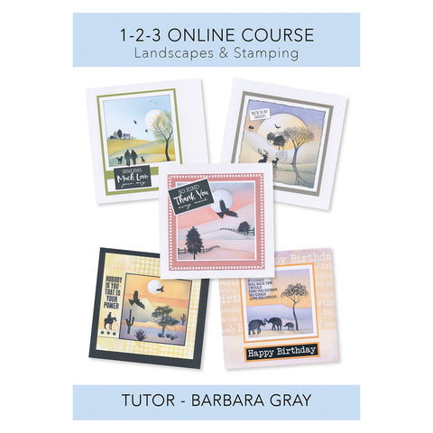 1-2-3 Online Course: Landscapes & Stamping
