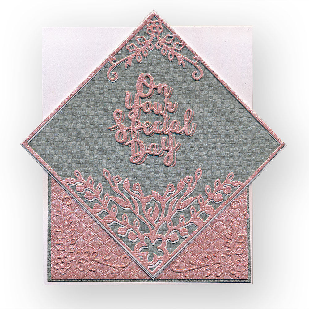 On Your Special Day Floral Frame Clarity Fresh Cut Die