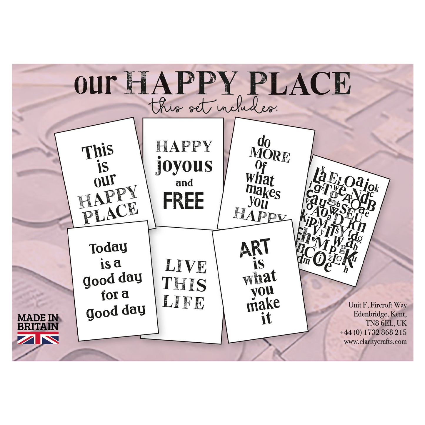 Set 03 - Quotes - Our Happy Place - Printed Postcards