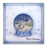 Snow Globe Outline & Let it Snow Miniatures A6 Stamp & Mask Duo