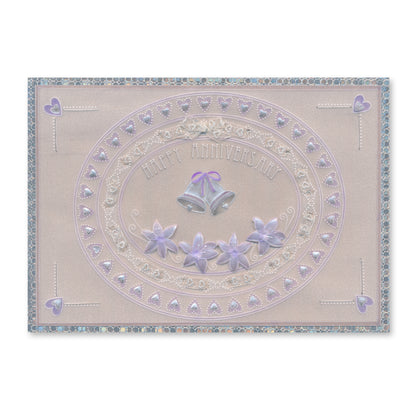 Jazz's Happy Anniversary Toppers & Tags A4 Square Groovi Plate