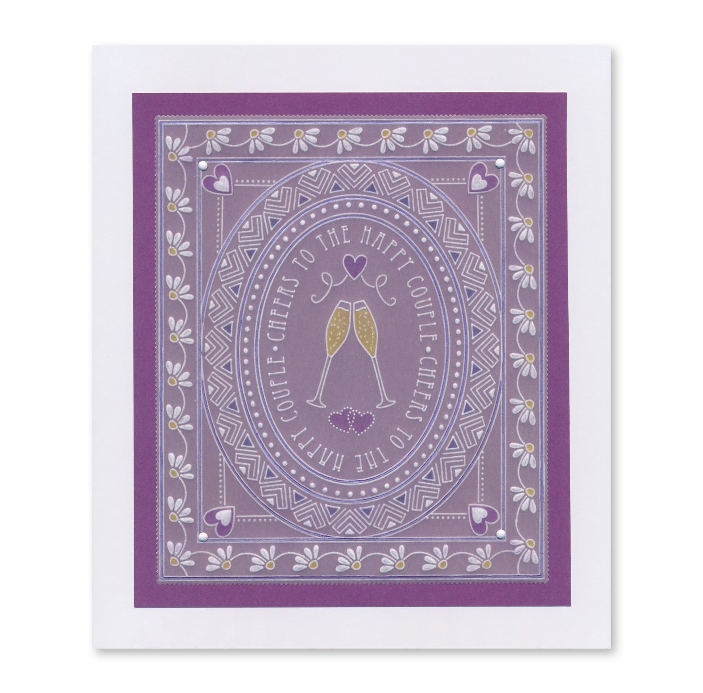 Jazz's Happy Anniversary Toppers & Tags A4 Square Groovi Plate