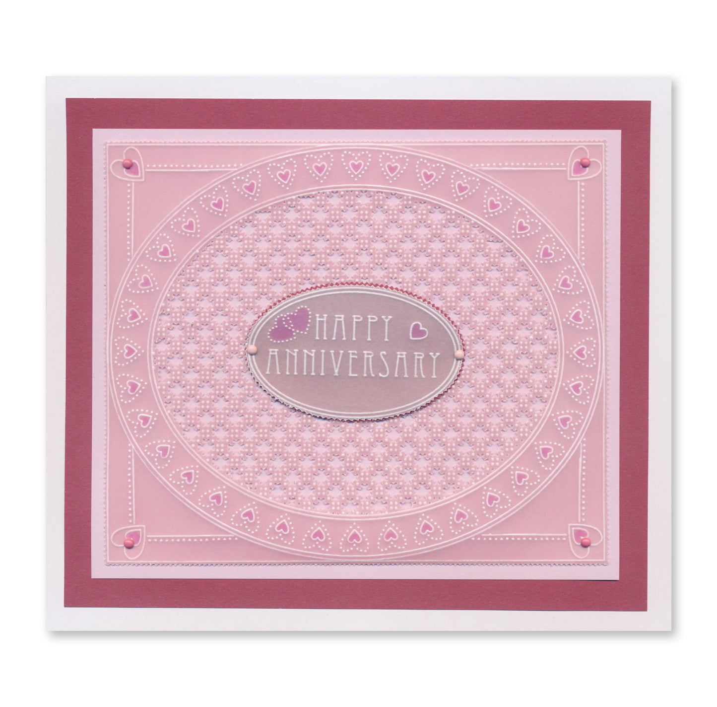 Jazz's Happy Anniversary Toppers & Tags A4 Square Groovi Plate