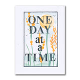 One Day at a Time - Slow Down with Clarity Quotes Set 1 A5 Square Stamp & Postcards Duo