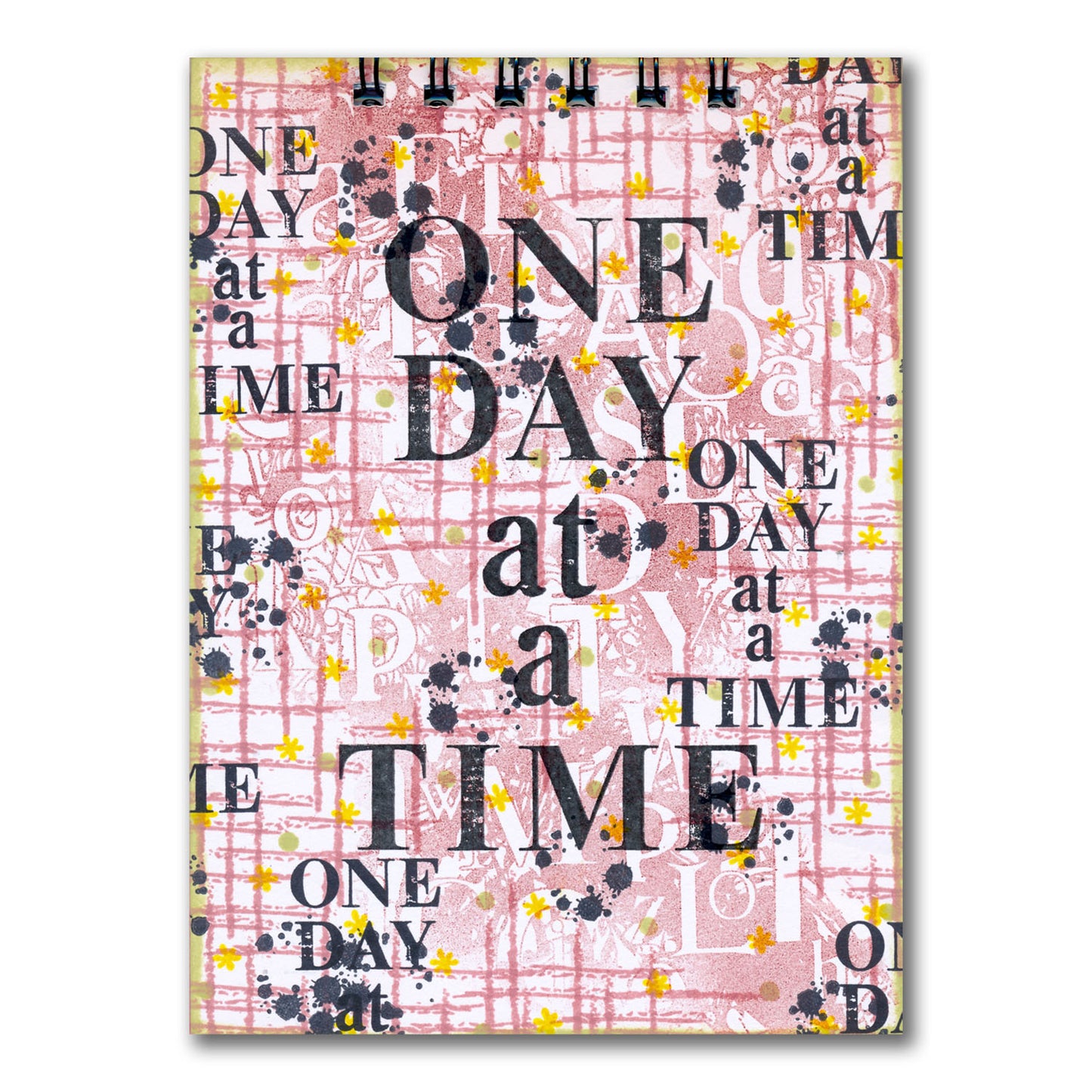 Set 1 - Quotes - One Day at a Time - A5 Square Stamp Set