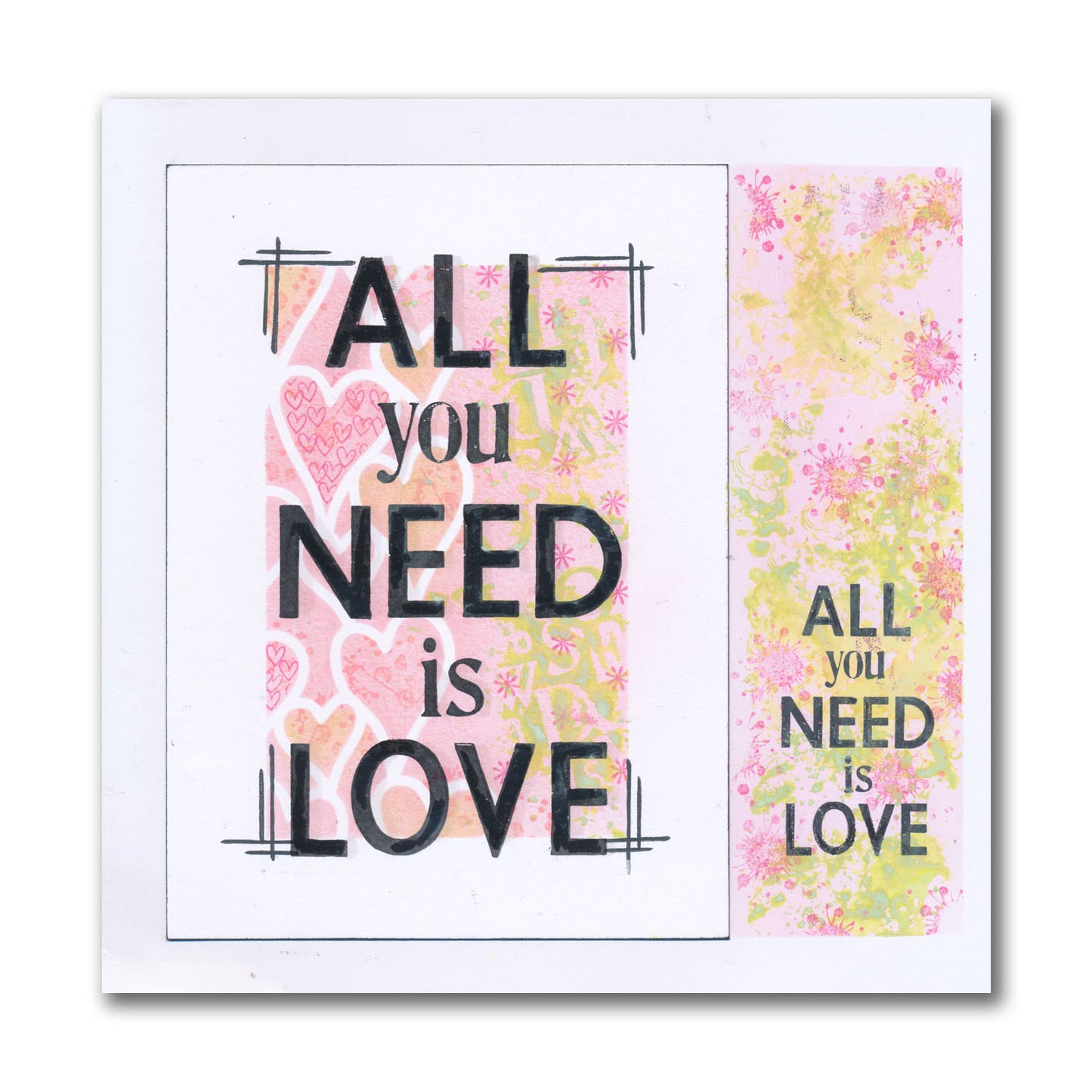 Set 1 - Quotes - One Day at a Time - A5 Square Stamp Set