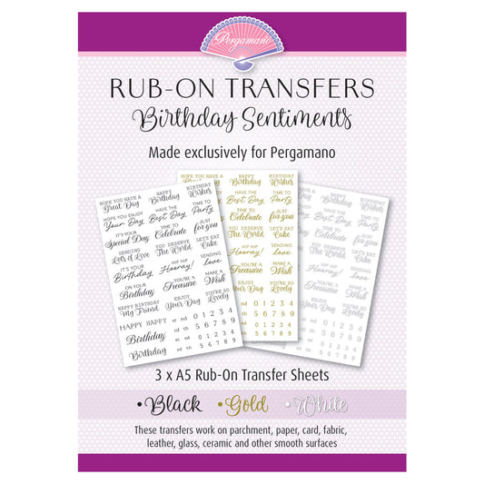 Rub-On Transfers - Birthday Sentiments