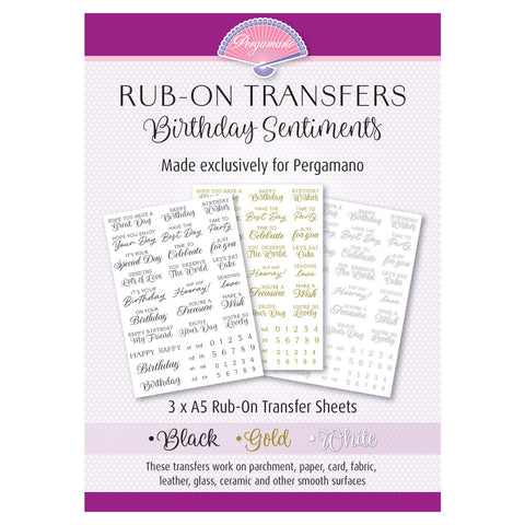 Rub-On Transfers - Birthday Sentiments