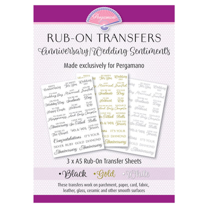 Rub-On Transfers - Anniversary/Wedding Sentiments