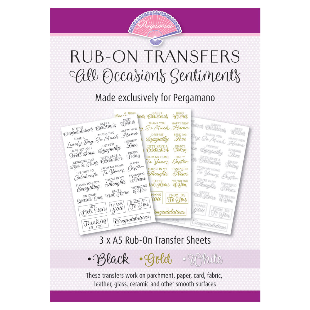 Rub-On Transfers - All Occasions Sentiments
