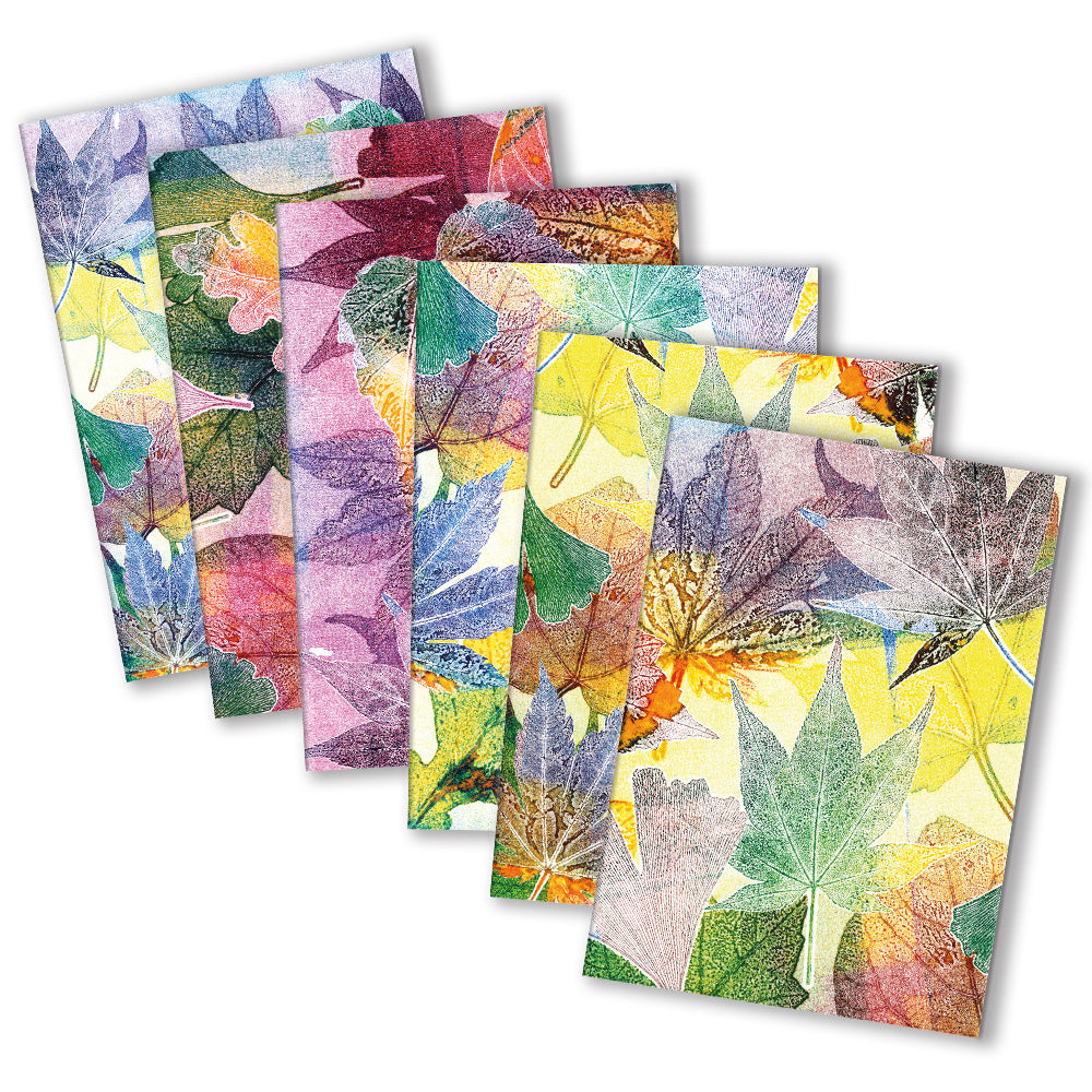 Pinky Gray - 24 Botanical Monoprint Greeting Cards + Envelopes + Sticker Collection