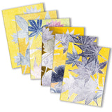 Pinky Gray - 48 Botanical Monoprint Greeting Cards + Envelopes + Sticker Collection