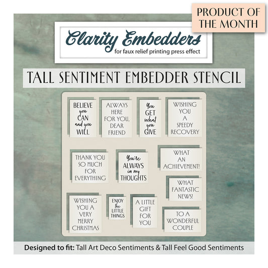 Tall Sentiment Embedder Stencil