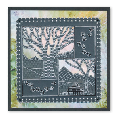 Panoramic - One Tree A5 Square Groovi Plate