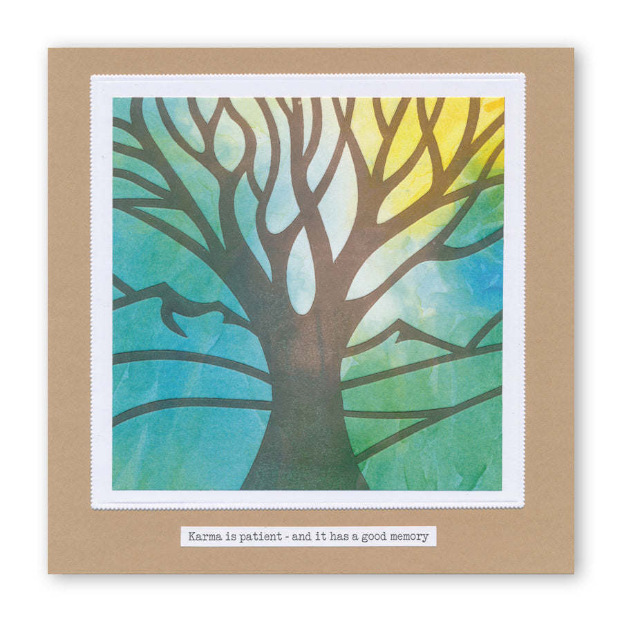 Panoramic Aperture - One Tree 7" x 7" Stencil