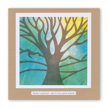 Panoramic Aperture - One Tree 7" x 7" Stencil