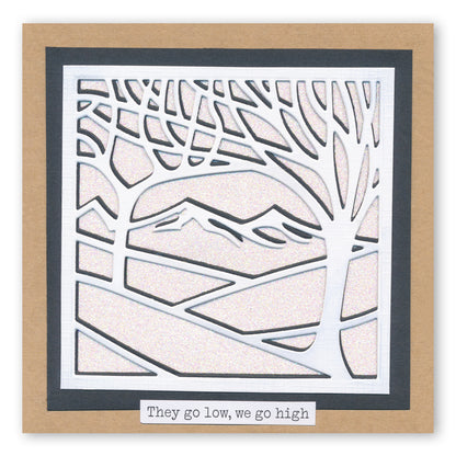 Panoramic - Two Trees - Aperture Clarity Fresh Cut Die