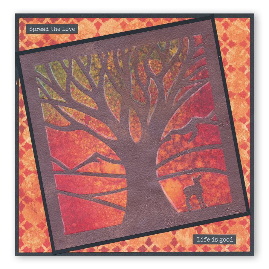 Panoramic Aperture - One Tree 7" x 7" Stencil