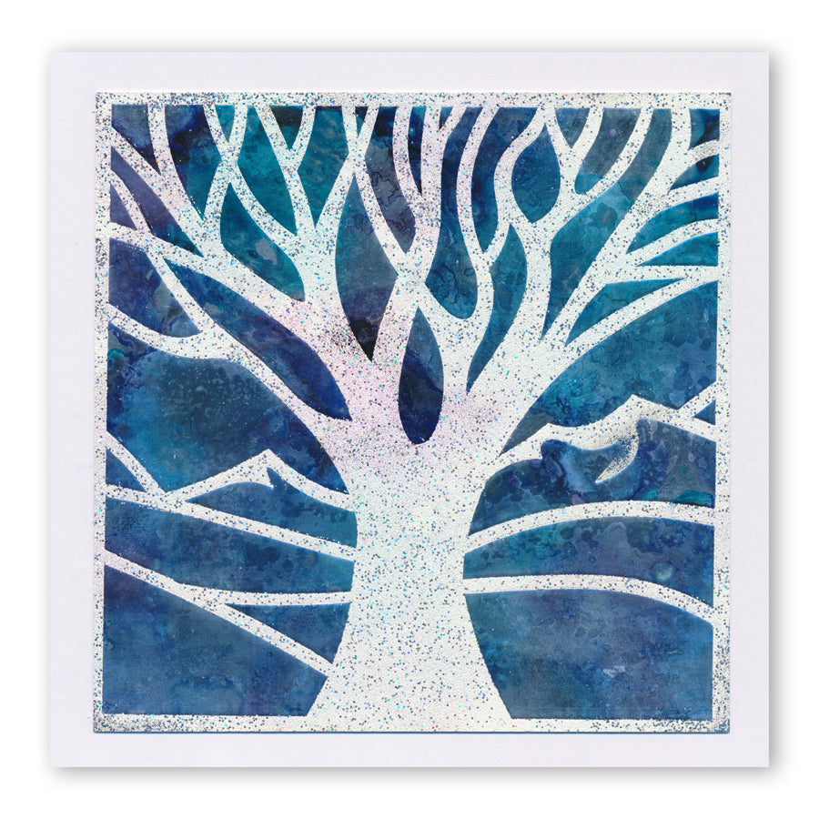 Panoramic Aperture - One Tree 7" x 7" Stencil